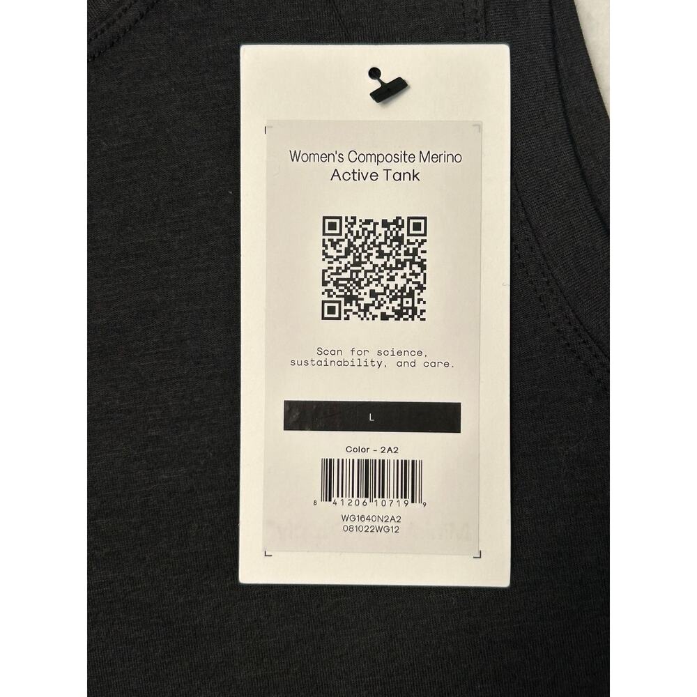 NWT Ministry of Supply Women's Composite Merino Active Tank Black Top-Size Large - Picture 5 of 7
